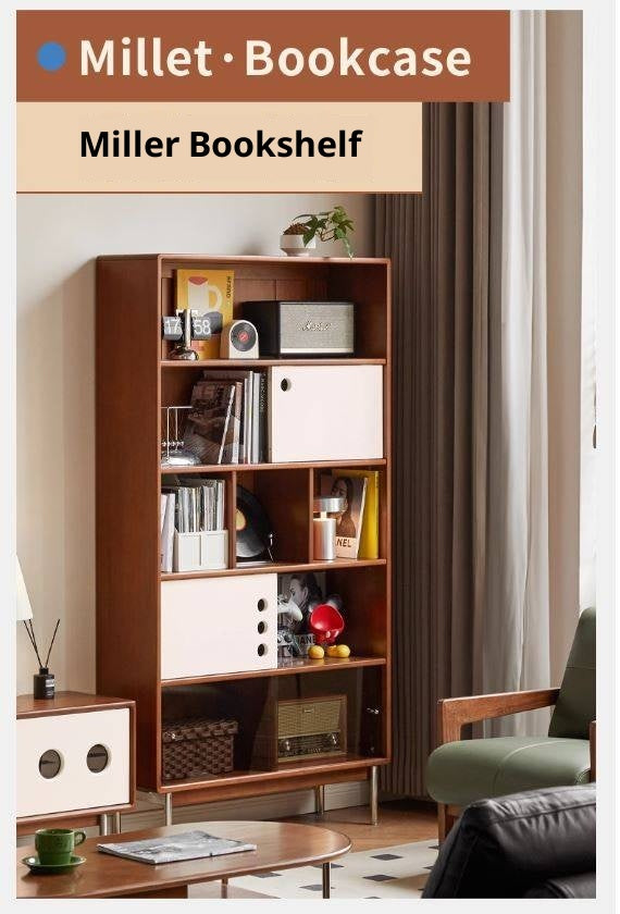 Poplar, Cherry Solid Wood Ancient Style Bookcase