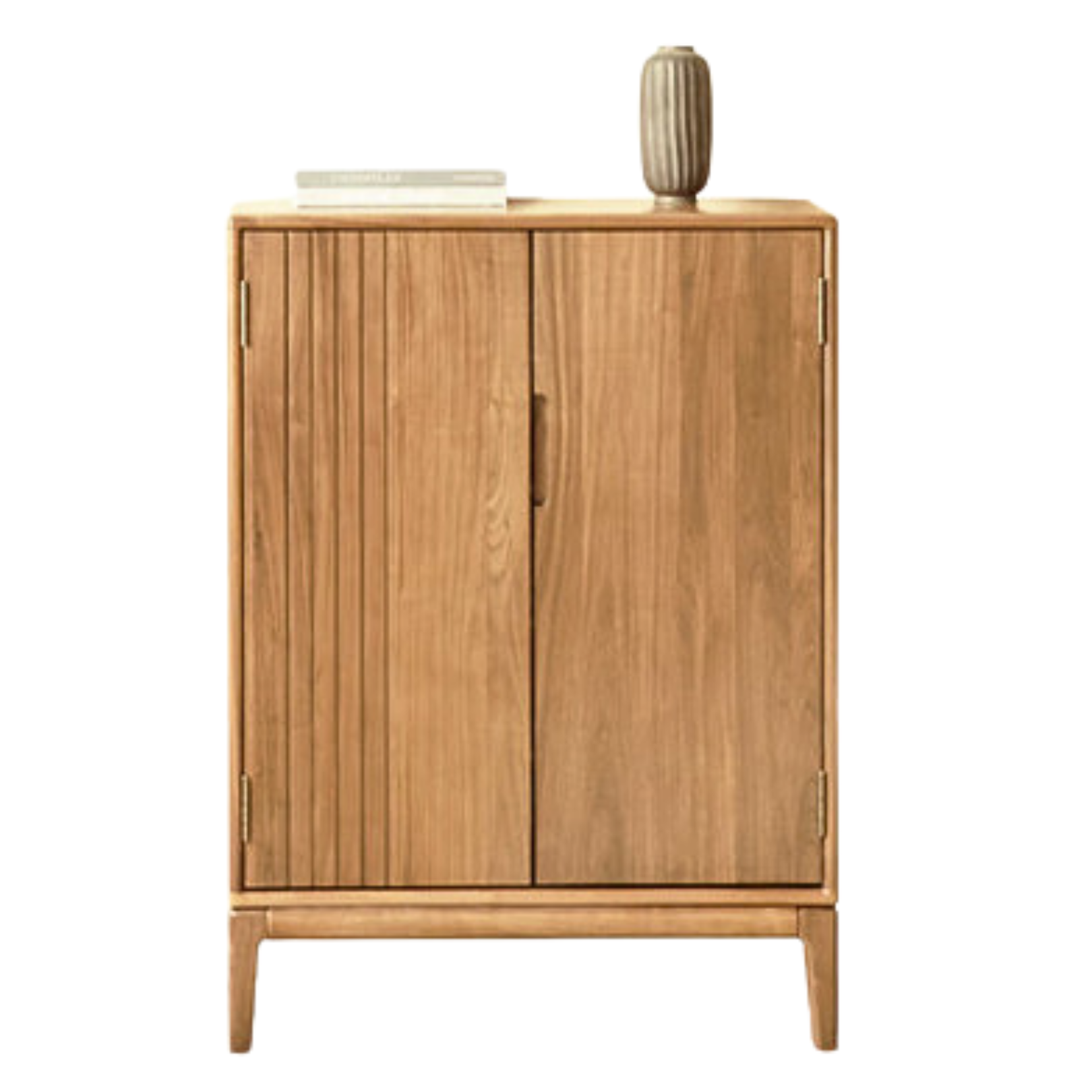 Ash solid wood full entrance storage shoe cabinet