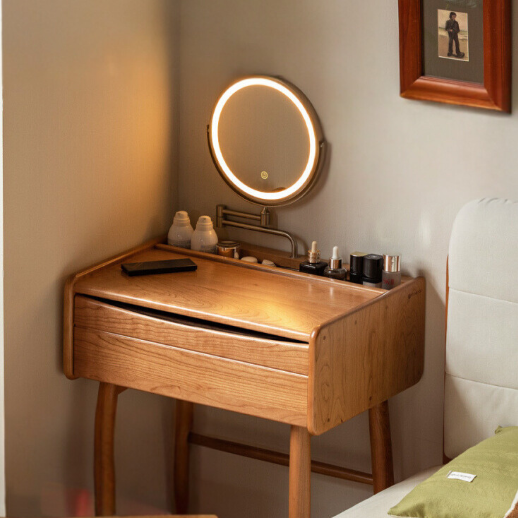 Cherry Solid Wood Small Dressing Table