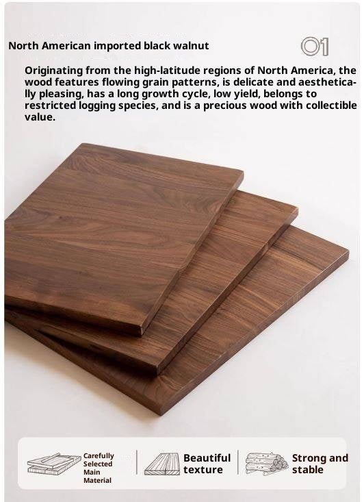 Black Walnut Solid Wood Long Bar Soft Bench