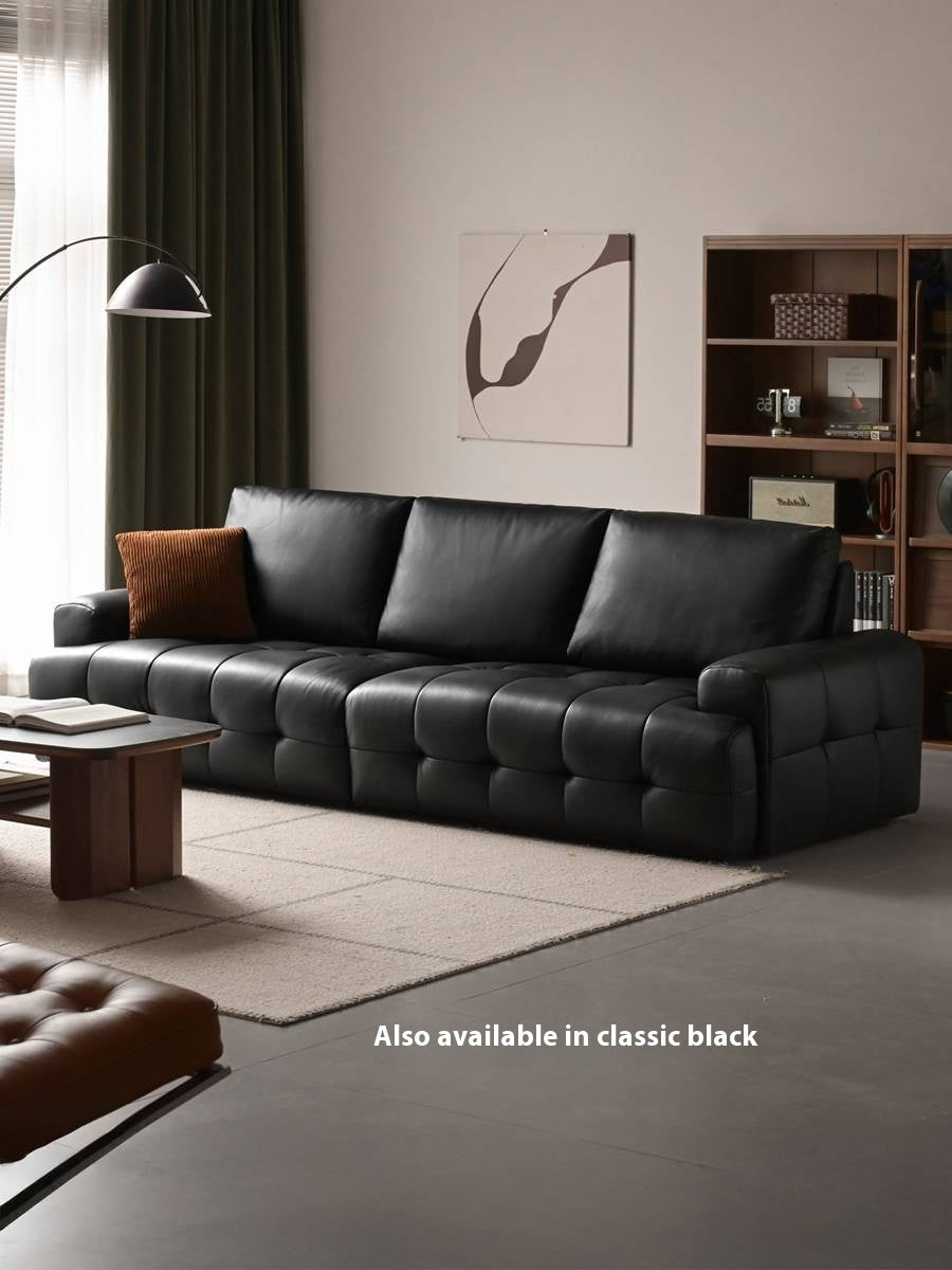 Modern Italian-Style Genuine Leather  Sofa