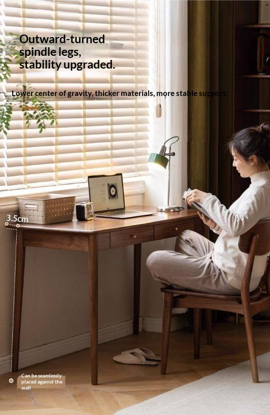 Solid Longan Hardwood, South American Walnut, Black Walnut Solid Wood Office Desk