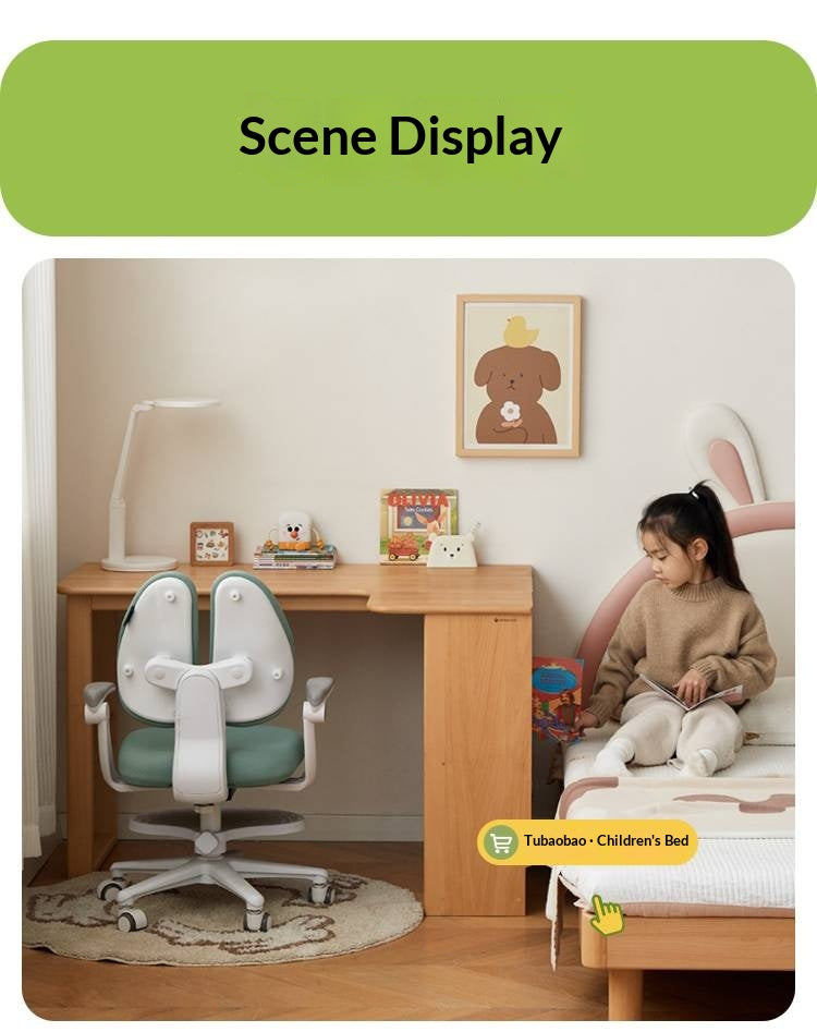 Beech Solid Wood Kids Corner Desk