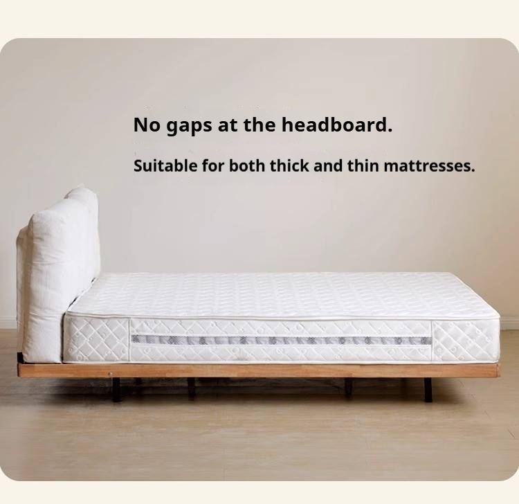 Rubberwood Solid Wood Floating Soft Upholstery Bed