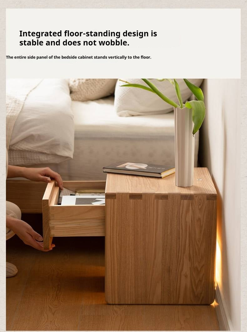 Ash Solid Wood Smart Modern Nightstand