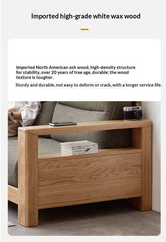 Ash, Oak, Black Walnut Solid Wood  Fabric Footstool