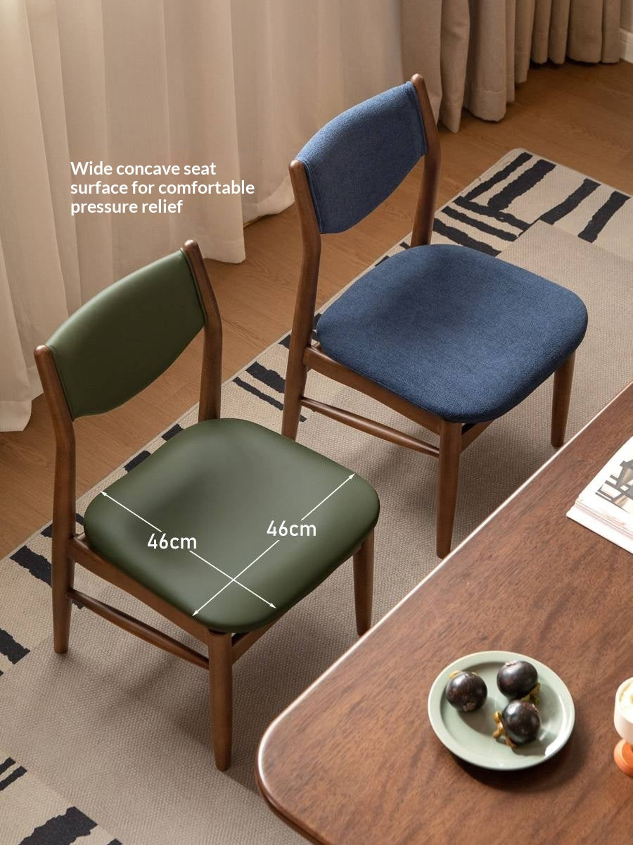 4 pcs -Solid RubberWood Dining Chair Upholstered Dining Chair, Danish Modern