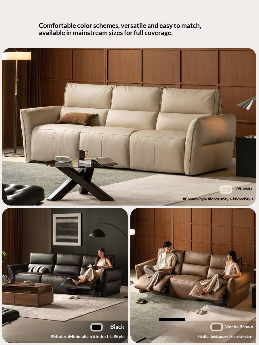 Genuine Leather Electric Luxury High Backrest Sofa
