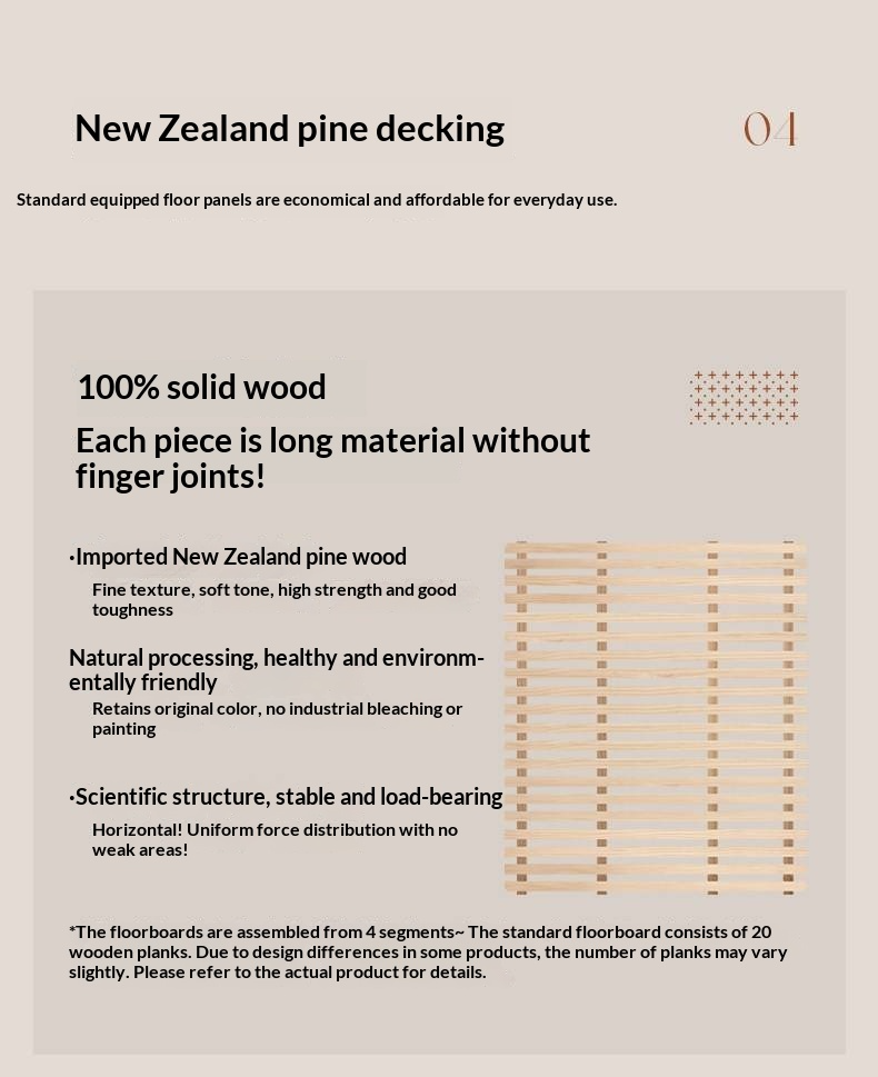 Oak Solid Wood Box Bed — Modern Minimalist Design