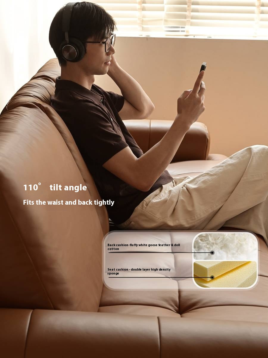 Modern Italian-Style Genuine Leather  Sofa