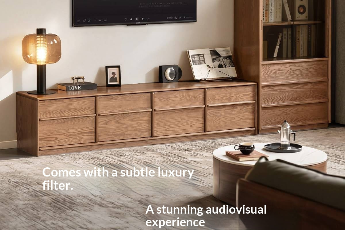 Ash Solid Wood Genuine Leather High Back Sofa