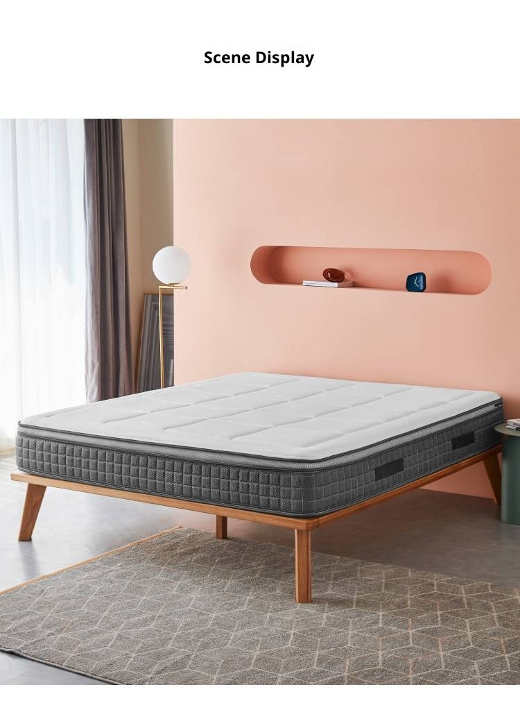 Latex Zero-Glue Mattress with Natural Jute Cover — Eco-Friendly, Soft, Thick Mattress with Independent Springs