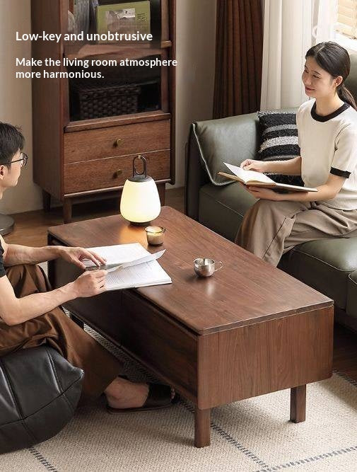 Black Walnut Solid Wood Modern Coffee Table