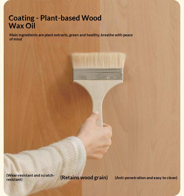 Solid Rubberwood, Beech Solid Wood Cream Style Ultra-narrow Children's Nightstand