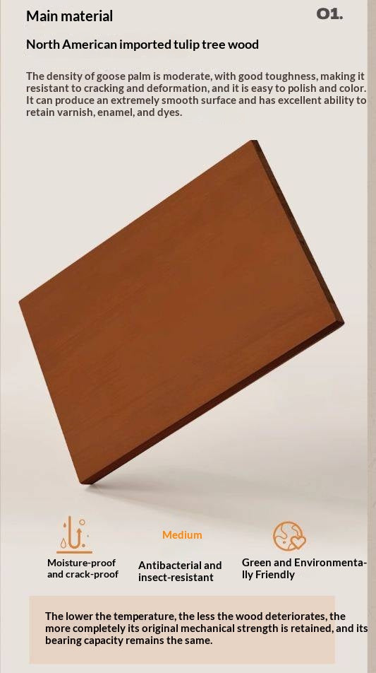 Tulipwood Solid Wood Antique Style Rock Board Dining Table