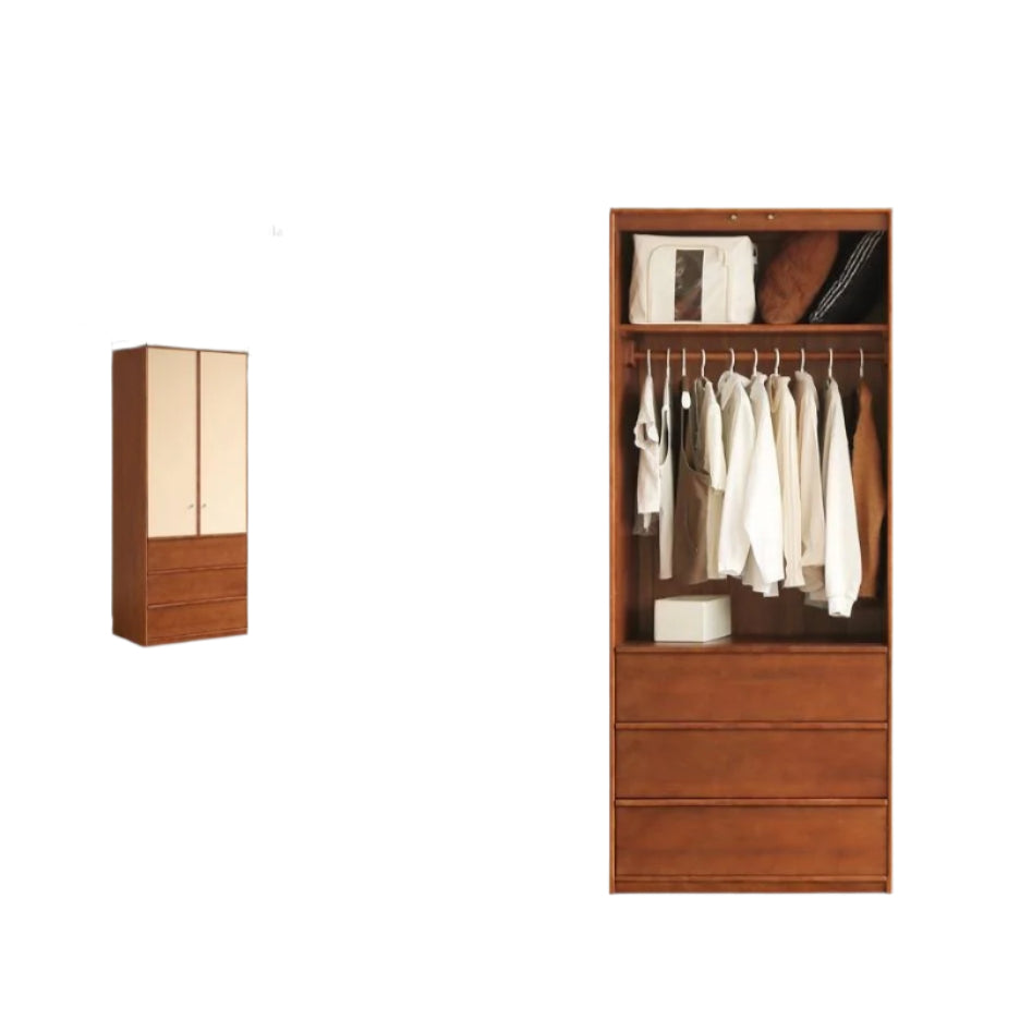 Oak Solid Wood Antique Style Wardrobe