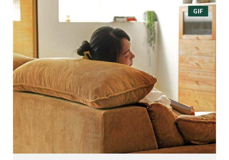 Fabric High Back Straight Sofa Modern