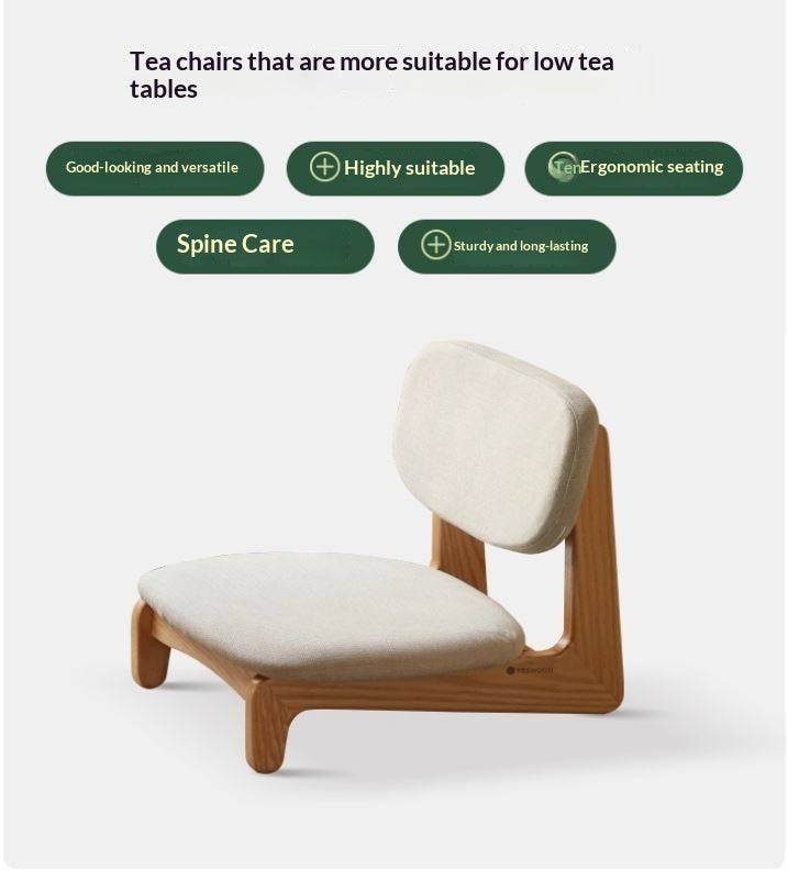 Oak Solid Wood Tea Chair Japanese Style
