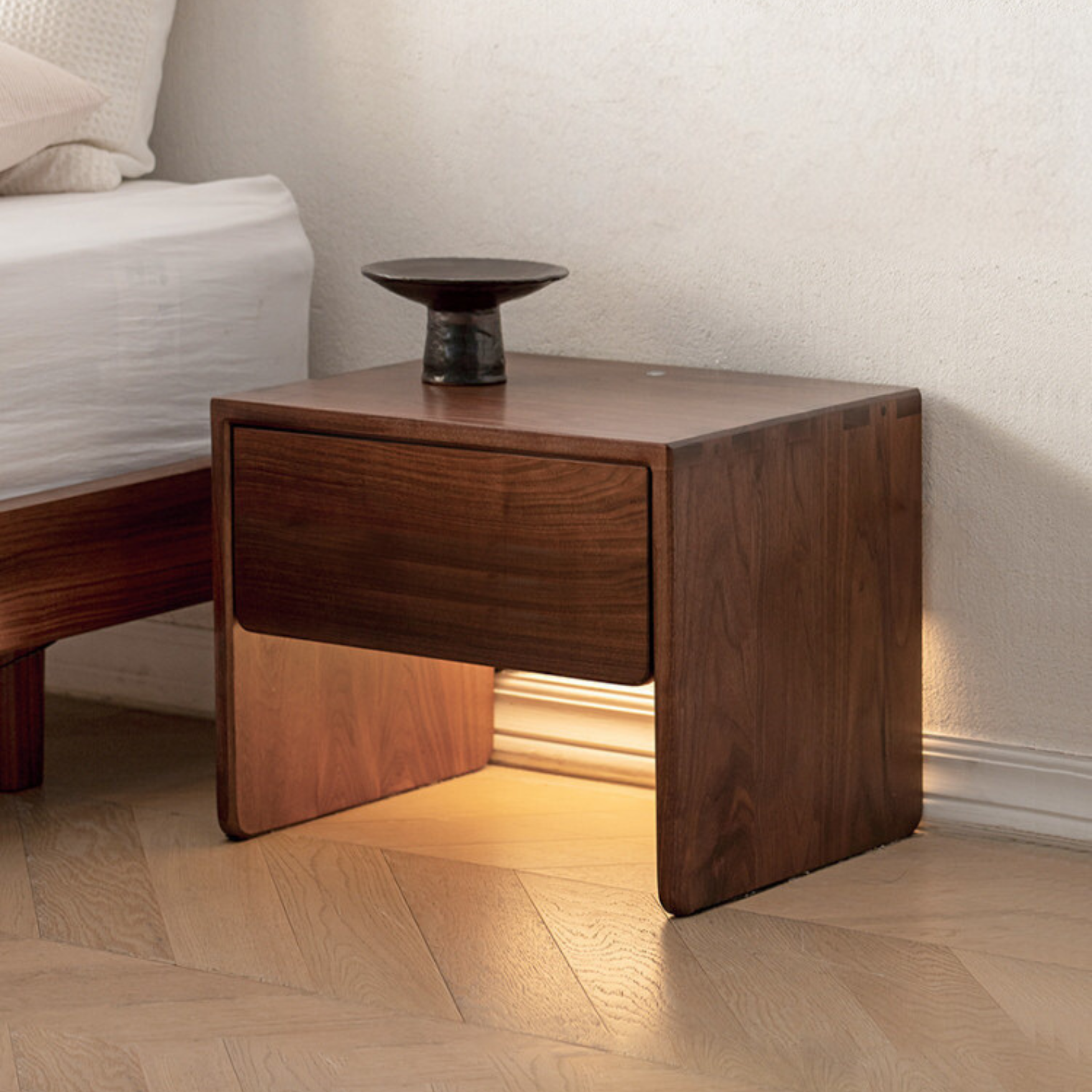 Black walnut, Ash solid wood bedside table simple modern