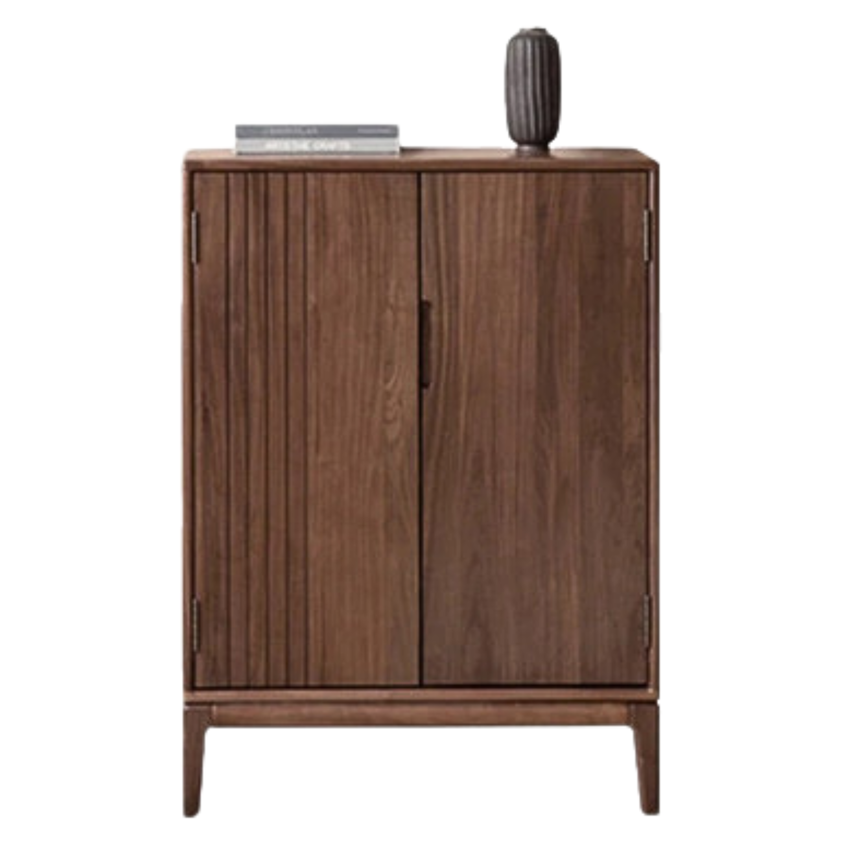 Black walnut, Ash two-door shoe cabinet entrance