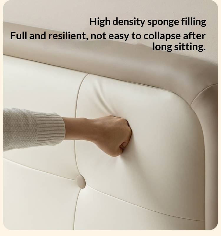 Organic Leather Children's Soft Bag High Headboard Single Bed