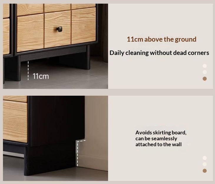 Ash Solid Wood Modern Chest of Drawers