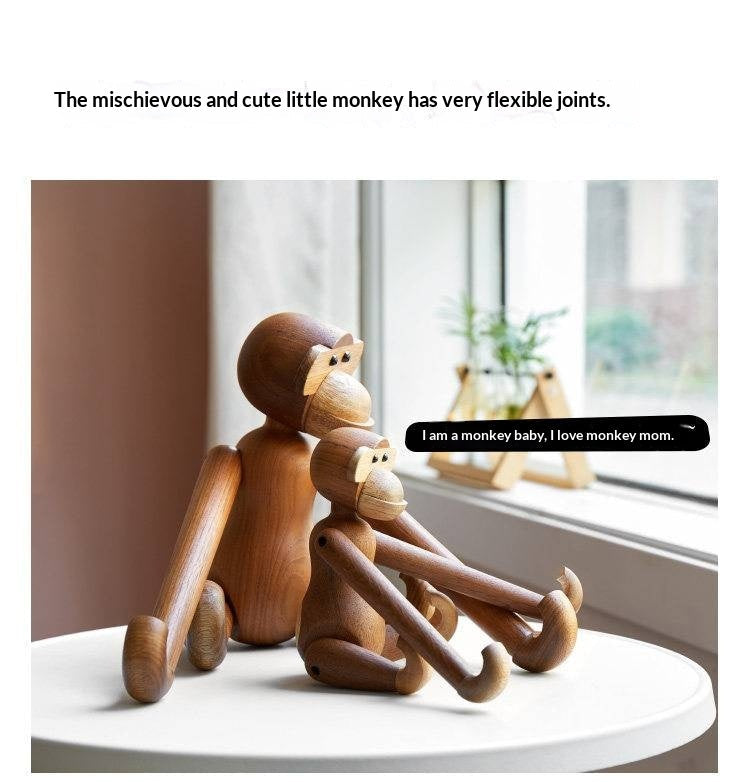 Black Walnut Solid Wood Nordic Style Animal Figurines for Wall Hanging