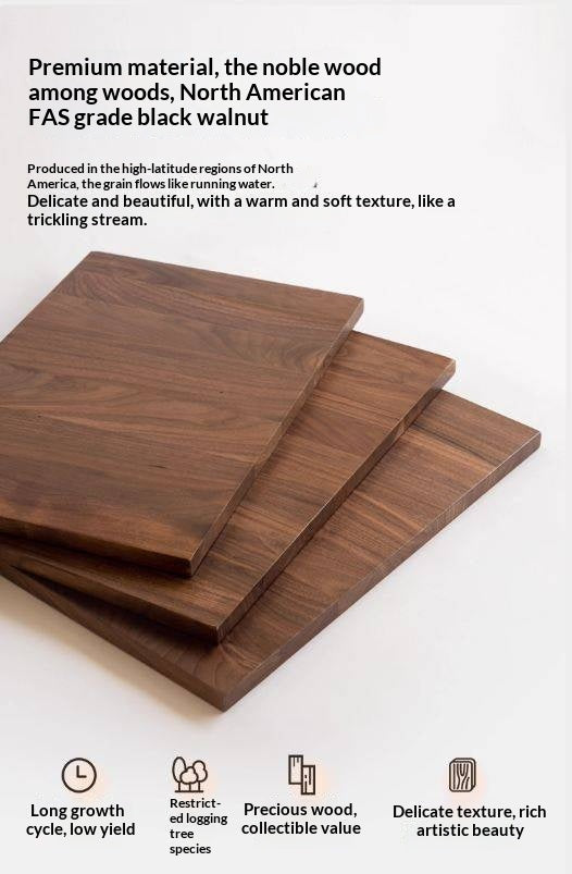 Black Walnut Solid Wood Combination Desk With Shelf