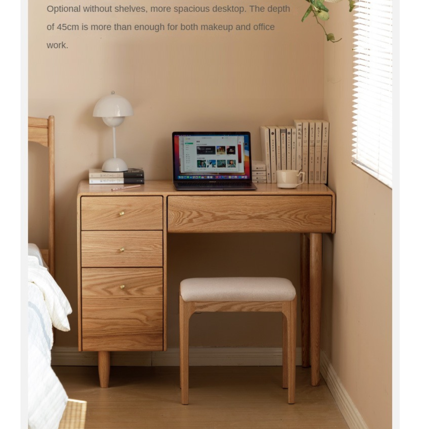 Oak Solid Wood Dressing Table Modern and Atmosphere