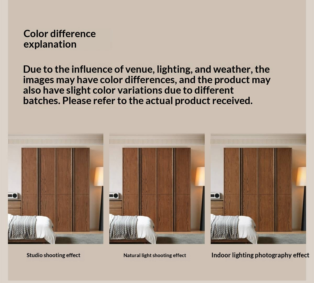 Oak Solid Wood Wardrobe with Italian Light Luxury Style and Double Doors