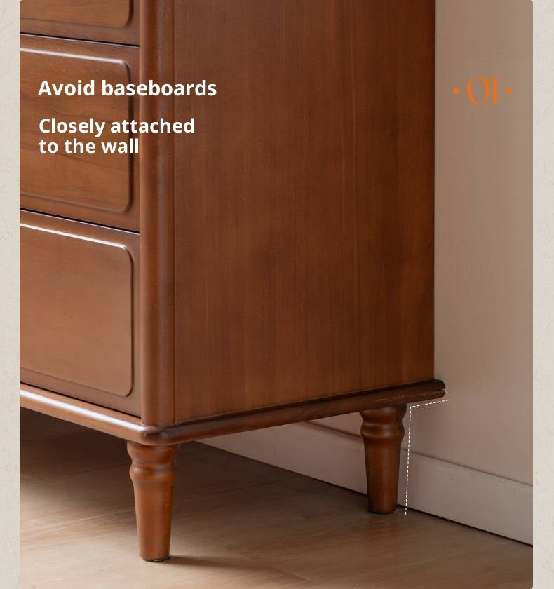 Poplar Solid Wood French Retro Style Dressing Table