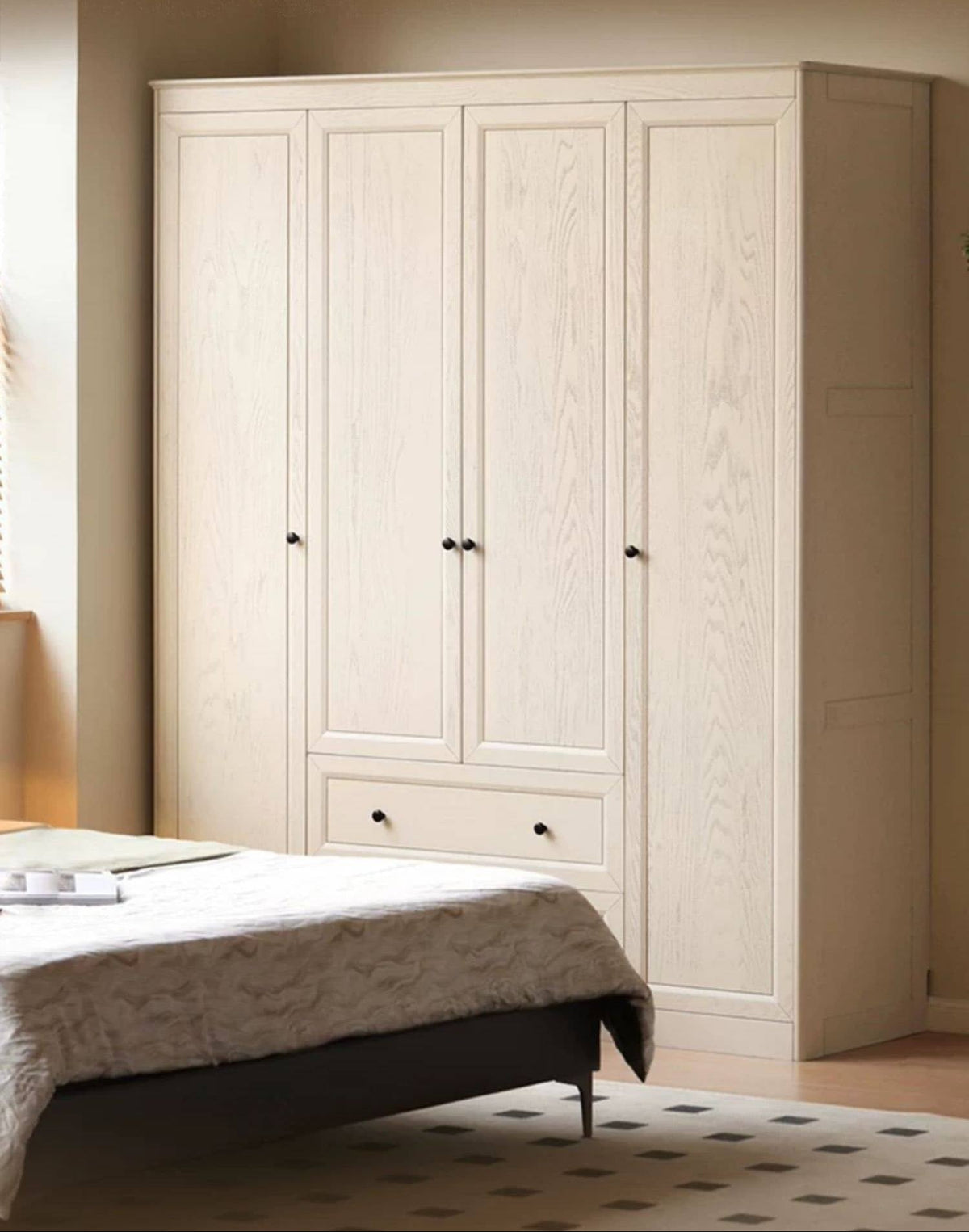 Ash Solid Wood American Style Wardrobe