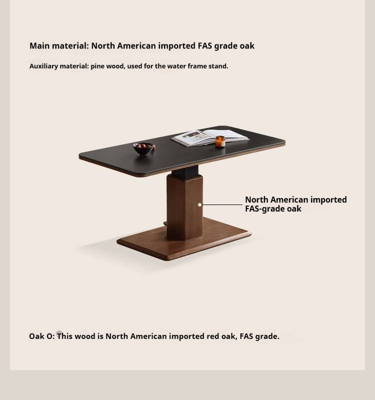 Oak Solid Wood Lifting Coffee Table