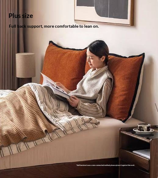 Vintage Style Bed Headboard Pillow with High Backrest Support