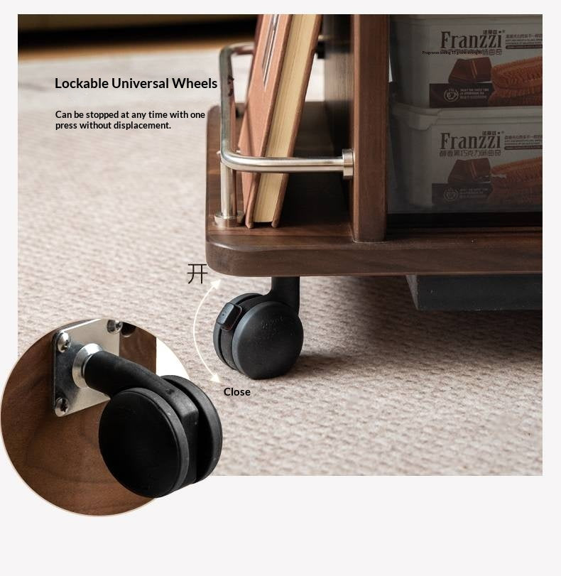 Black Walnut Solid Wood Italian Light Luxury Style Side Table