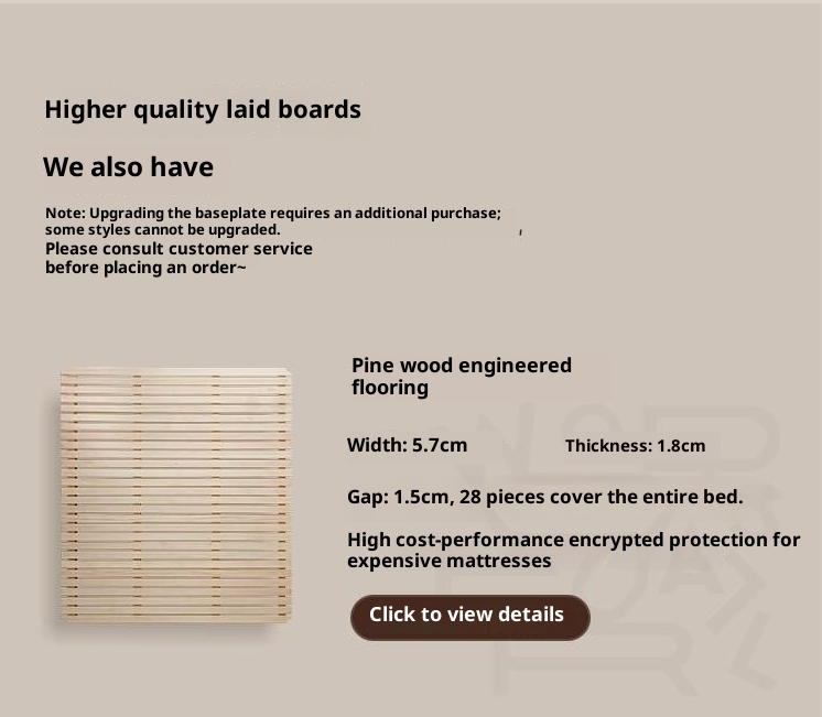 Poplar Solid Wood Genuine Leather Soft Backrest Bed Retro Vintage