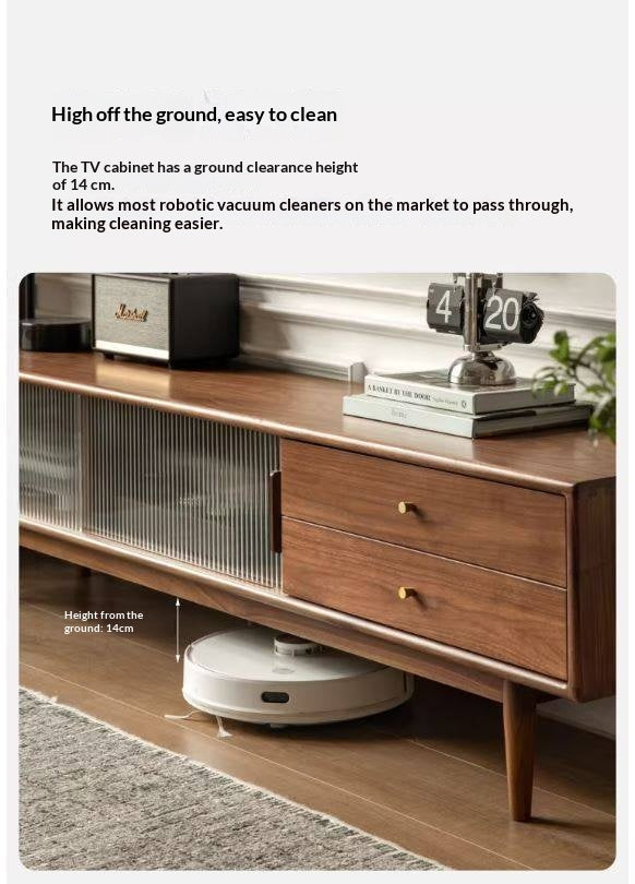 Black Walnut, Rubber, South American walnut Solid Wood Modern TV Cabinet.