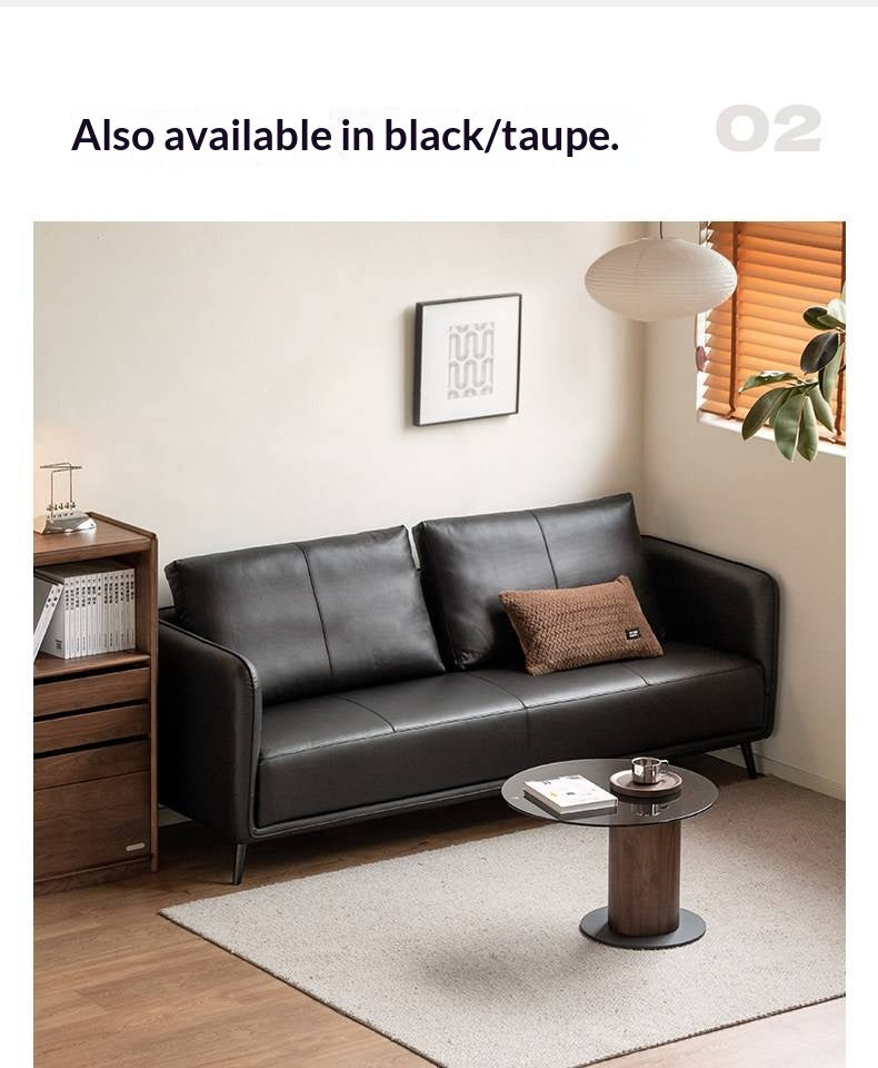 Genuine Leather Sofa, Italian Minimalist Design