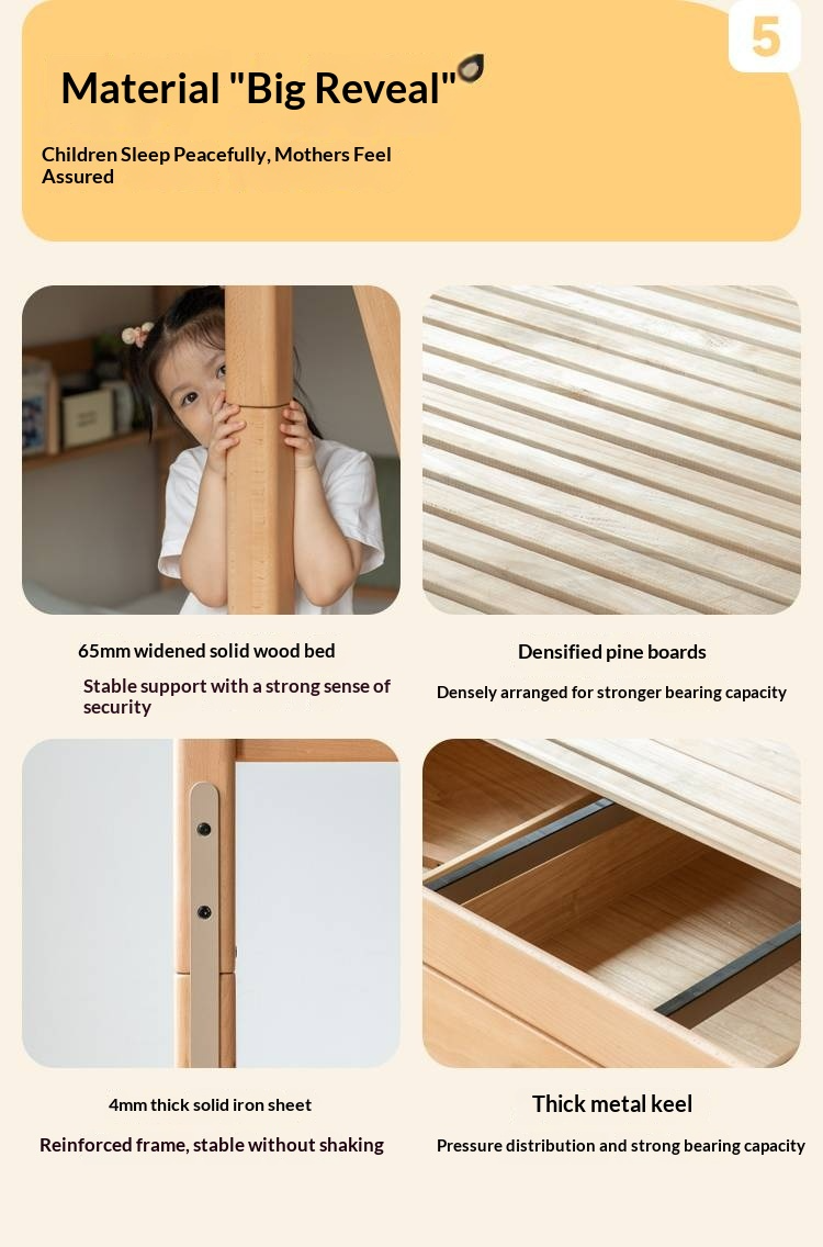 Beech Solid Wood Children's Bunk Bed