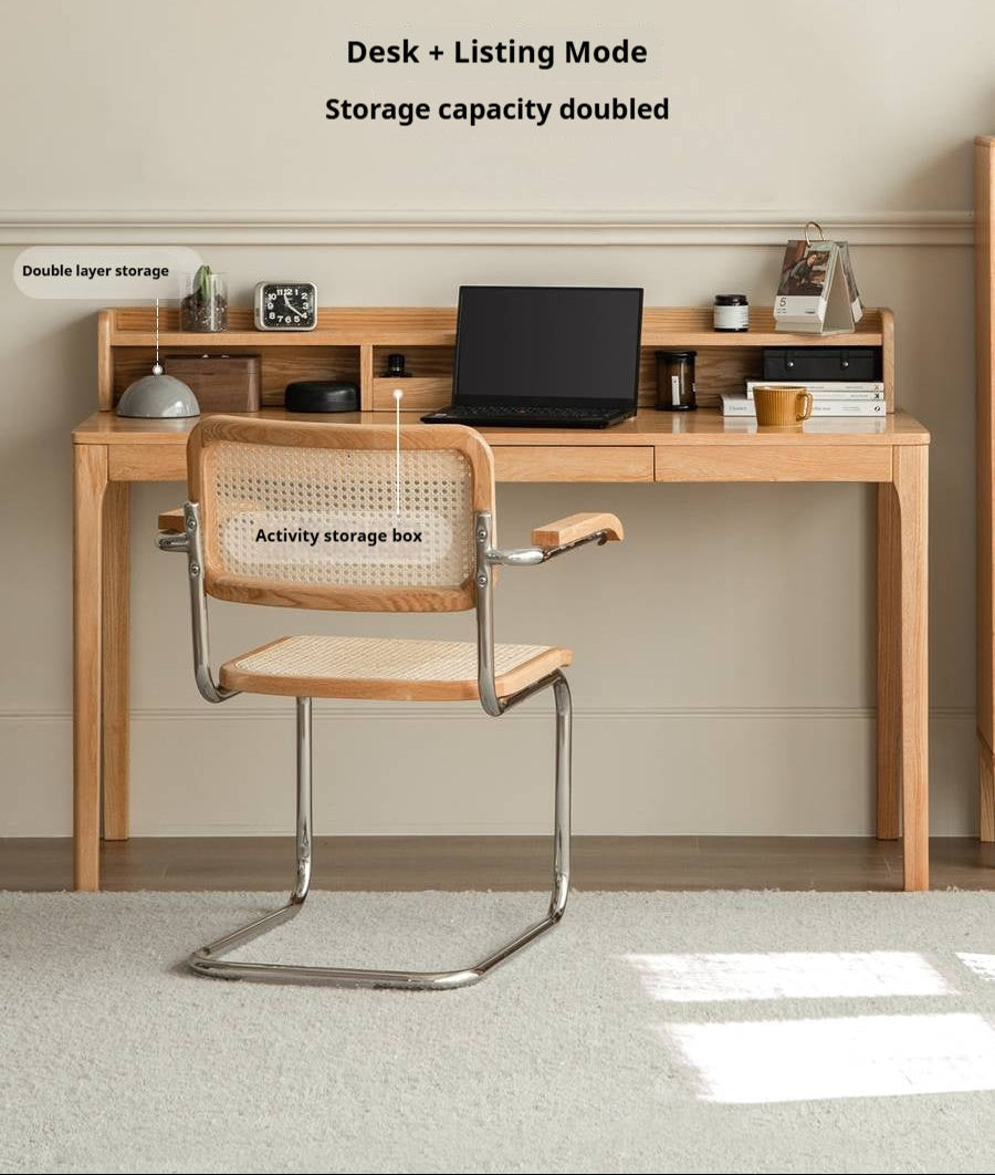 Oak Solid Wood Office Nordic Desk