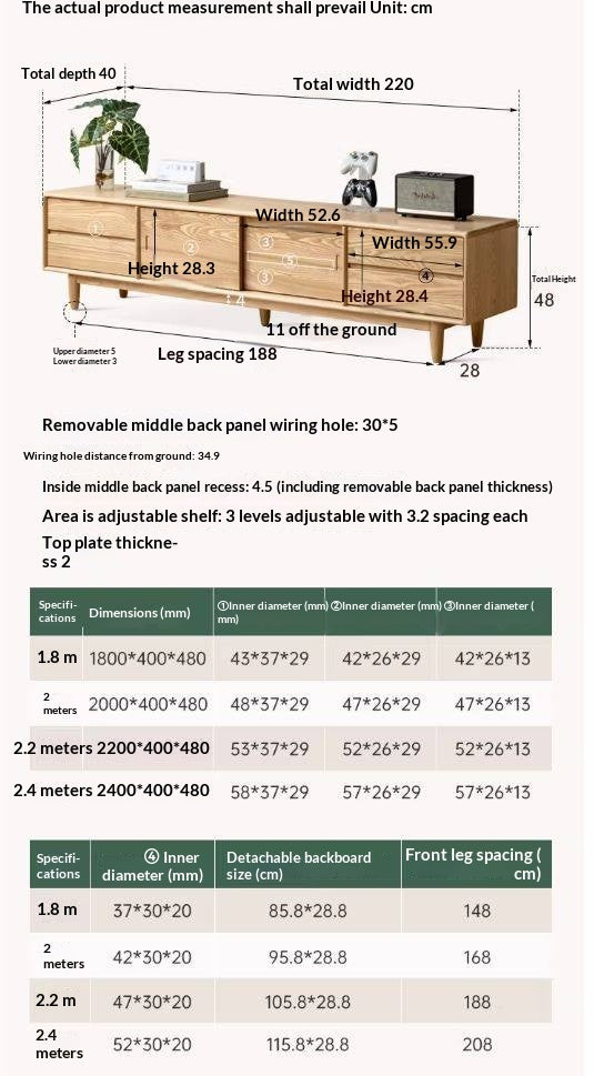 White Ash, Ash Solid Wood TV Stand with Sliding Doors and Sleek Finish