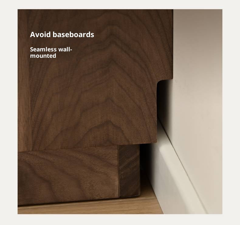 Black Walnut, Sandalwood, Oak Solid Wood Skeleton Line Chest of Drawers