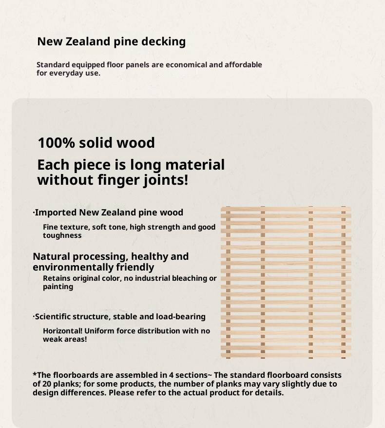 Ash Solid Wood Bed Vintage Style