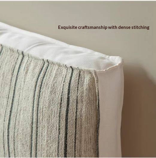 Fabric Bed Headboard Pillow with Large Removable Backrest Cushion