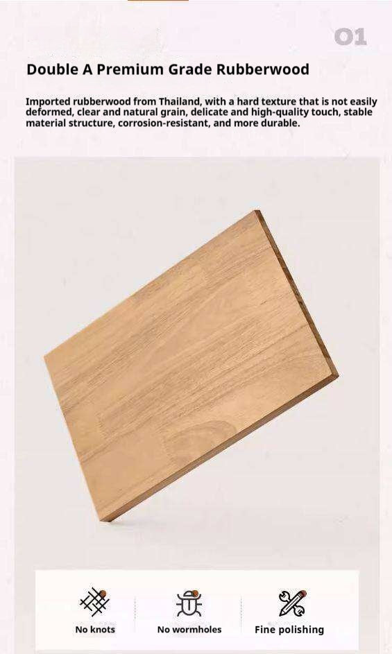 Solid Rubberwood Modern Stacking Stool