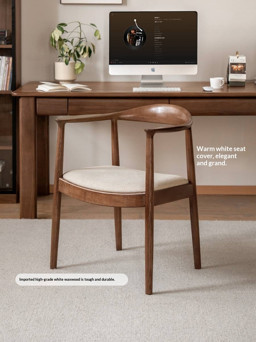 Ash Solid Wood Nordic Style Presidential Chair