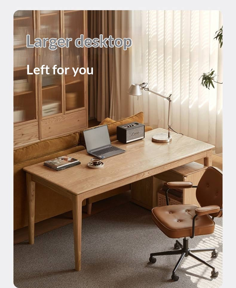 Ash Solid Wood Modern Minimalist Office Desk