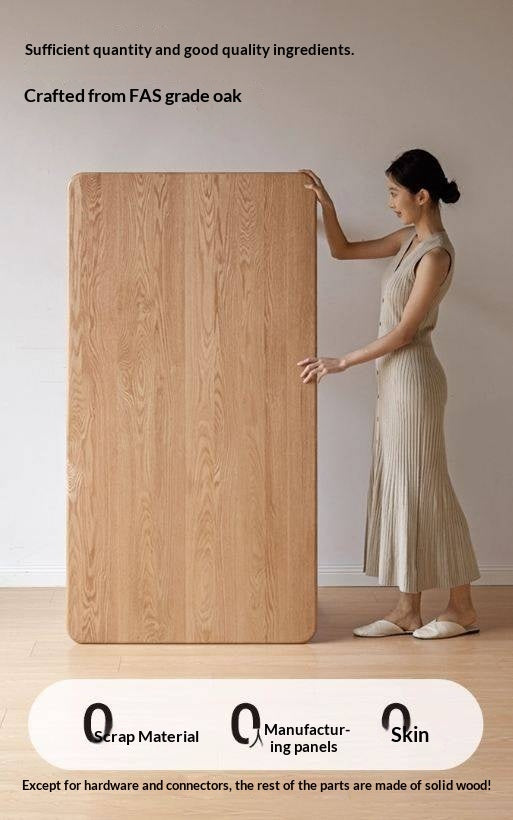 Oak Solid Wood Modern Minimalist Long Dining Table