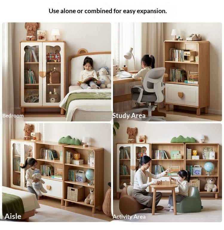 Beech Solid Wood Children's Bookshelf