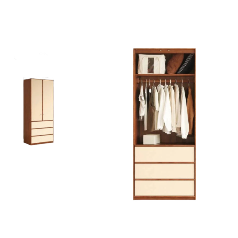 Oak Solid Wood Antique Style Wardrobe